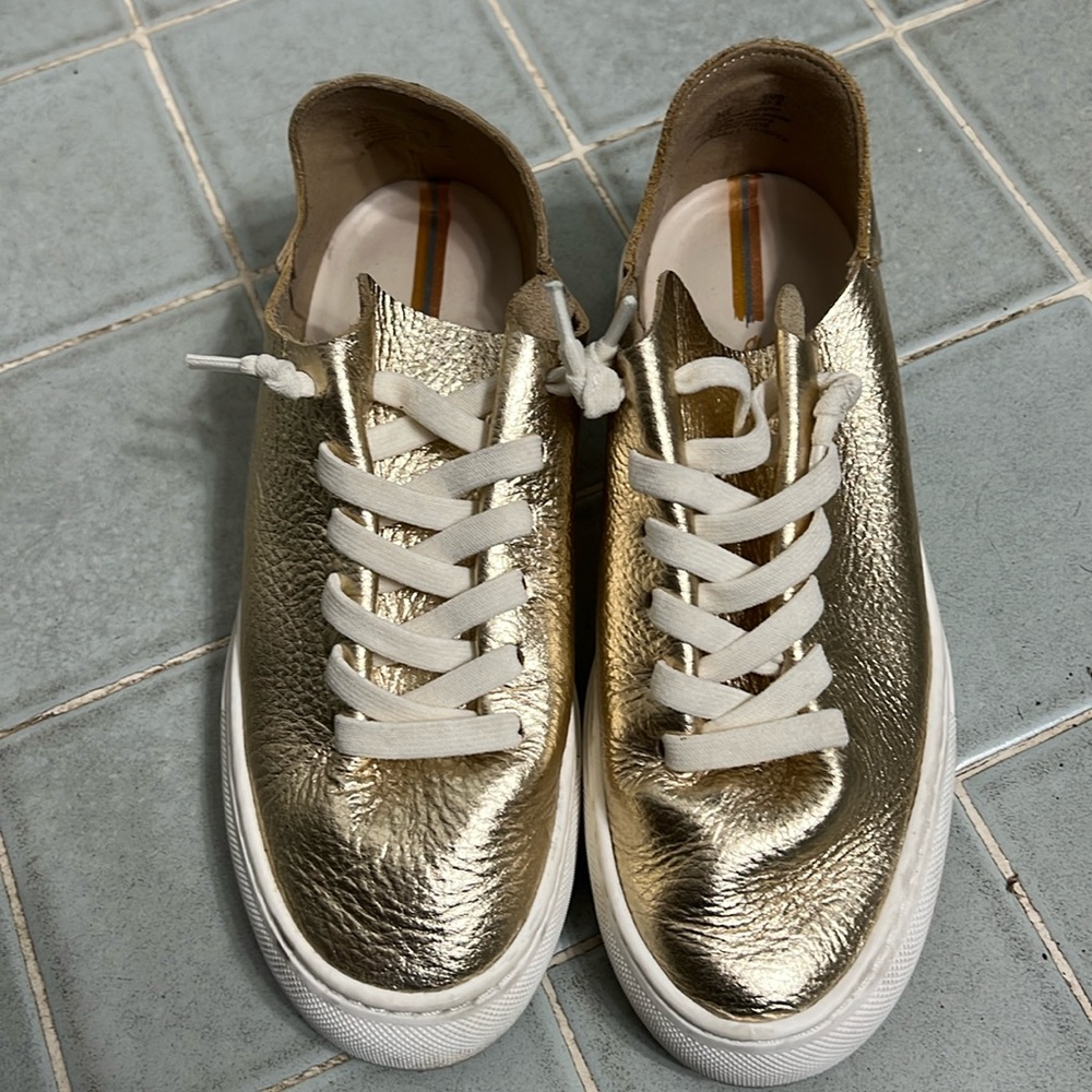 Sam Edelman gold sneakers